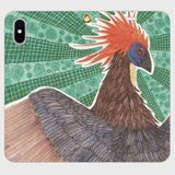 ツメバケイ・スフェロ｜止まらない衝動と観察者の視線｜帯なし手帳型iPhoneケース