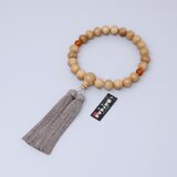 ウィスキーウッド　念珠男性　琥珀　ウィスキー樽　略式数珠　片手念珠　JUA155