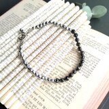 ◆ワケアリ◆[ブレスレット] blackspinel × hematite / silvercolor
