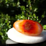 オレンジレッドカーネリアン　パームストーン　