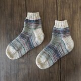 手編みの靴下［洗濯機ok］