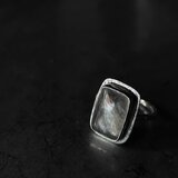 マラウイムーンストーンシルバーリング#12.5