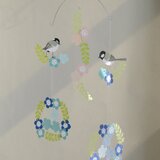 モビール＊ネモフィラとシジュウカラ