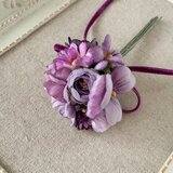 〈染め花〉小ぶりな花束コサージュ009