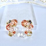 雫飴 -紅霞（べにかすみ）-｜大人可愛い透明レジンイヤリング・ピアス