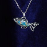 『幻想魚のペンダント』オパール シルバー925