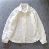 シャギーカットジャカードのブラウス