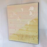 壁飾り　からかみ木蓮