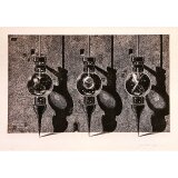 実験培養 / 木版画