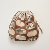 大きな巾着　茶色のかぼちゃ