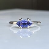 タンザナイト　マーキスカット1ct　beast　シルバーSV925リング