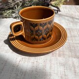 【B】こっくりクラシカルなカップ&ソーサー＊ホーンジー／Hornsea／HEIR LOOM　エアルーム／オータムブラウン