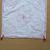 刺し子ふきん　扇とねじり梅　　８−①　