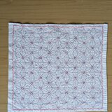 刺し子ふきん　　「麻の葉」　　8-②