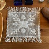 二重織りのマット　ハワイアンキルト柄ジンジャー