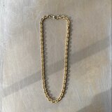 Vintage 80s-90s USA gold tone classical design chain necklace