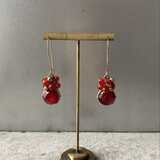 Vintage 00s USA retro red bijou swing pierce