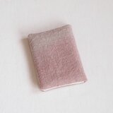 〈 桜と茜の染め 〉リネンのポーチ