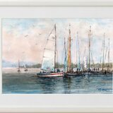 水彩画原画　帰帆　＃725