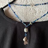 ＊古のネックレス＠カレンシルバー＋アジアの新旧のシードビーズmix＋ニラビース＋オランダのトレードビーズとか