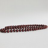樹脂パールオールノットロングネックレス/8mm約80cm/ボルドー/made in japan