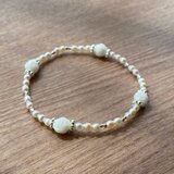 ホワイトローズ & パール ブレスレット