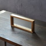 国産ひのきとレトロガラスのトレイ（昭和型ガラス：銀河）