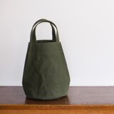 丸底プランプトート オリーブドラブ / 10号パラフィン帆布