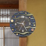 16.9in 43cm オリジナルアート作品をお部屋に　草刈り歯を再利用した時計　古材を再利用した木の壁掛け時計　２１６