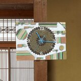 16.9in 43cm オリジナルアート作品をお部屋に　草刈り歯を再利用した時計　古材を再利用した木の壁掛け時計　２２６