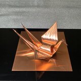 【送料無料】銅板折り鶴　推奨仕様　【双鶴】