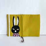 真っ黒うさぎのブックカバー（文庫サイズ）