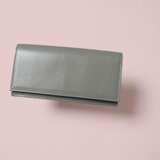 '上質イタリアンレザー'『スリムでシック』な長財布 - Long Wallet - スモーキーグレー -