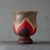 岩田久利 「内なる発光」 フロスト加工 積層ガラス花瓶 東京・新宿 1970年代