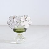 Cookie Flower~shiny~【レザーピアス/イヤリング】“silver”