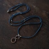 -Silver- 'Bonda beads' braid long necklace