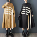 ★ビッグサイズ  レディース 長袖  シャツワンピース ゆったりシルエット 体型カバー 着痩せ  通勤 おしゃれ春夏