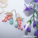 *光と喜びと*草原で花を摘む少女たちをイメージしたピアス
