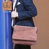 【柿渋染(クラッシュ)】 メンズ 「ミディアム ショルダーバッグ」   kiki-57c