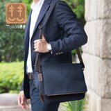 【藍/柿渋染】メンズ 「ミディアム ショルダーバッグ」  IZ-321