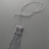 「ネックポーチ　ツイスト」グレー