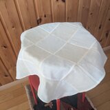 ♥️白＆生成り♥️Wガーゼ♥️パッチワーク♥️カーテン♥️カバー♥️★50×50★