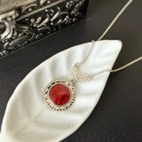 Laurier 月桂樹のネックレス - silver*red