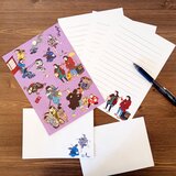 浮世絵「鯰絵」オムニバス レターセット 江戸の鯰図案便箋 ｜ 若紫（わかむらさき）