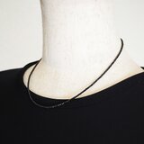 ブラックスピネルネックレス / 40㎝ / ８月の誕生石