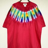 タイダイ ビッグシルエット Tシャツ XLサイズ レッド ネイティブダイ Hippies Dye HD25-87