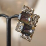 ラズベリーのピアス　アンティークパーツ使用☆一点物