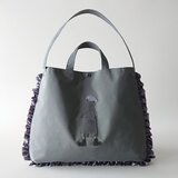 annco & frill ribbon nylon 2way tote [gray]