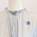 【アクアマリン】地層のブローチ(ミニ)