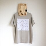 オーガニックコットン【半袖/長袖】「 fuwa fuwa dot（ ペールピンク × サンドベージュ ）」Ｔシャツ